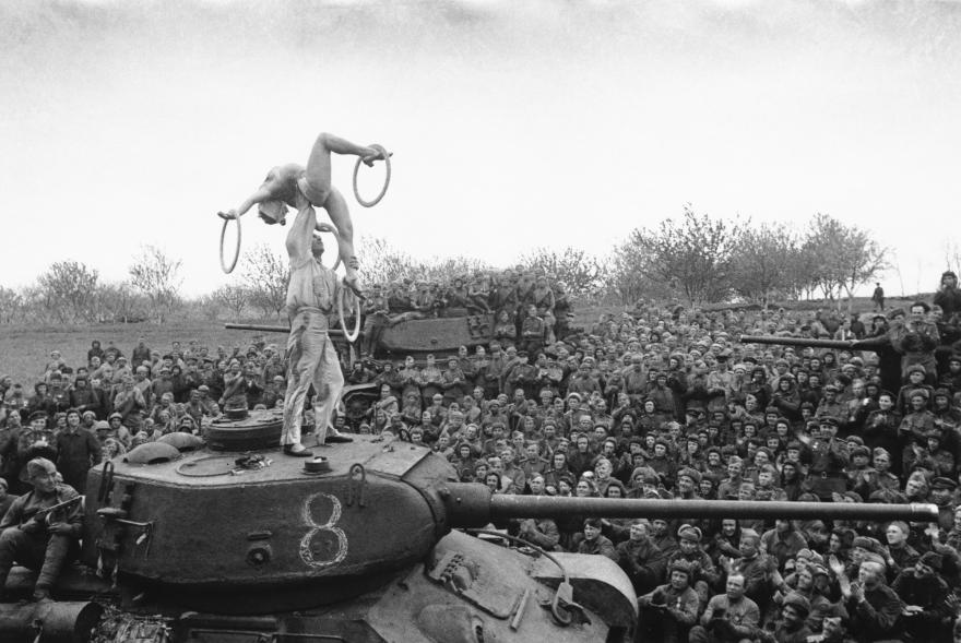 (c) Baltermants, Dmitri, Fun Break at the Front on the March Toward Berlin, 1945 (Getty Images)
